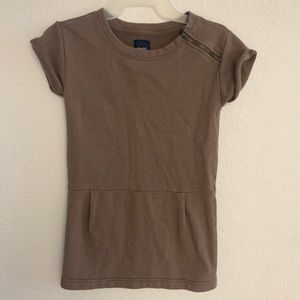 Gap girls brown with metallic sweatshirt dress